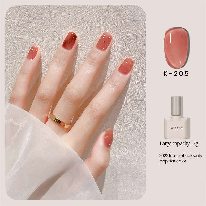 Transparent Jade Fat Ice Transparent Nude Nail Polish