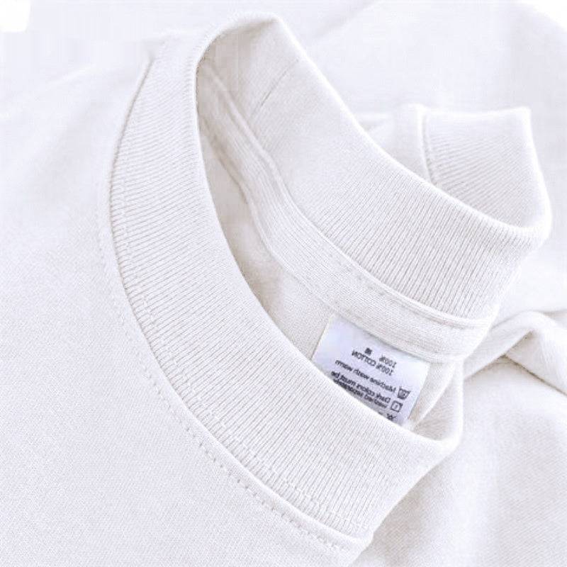 High Quality Cotton Heavy Loose Bottoming Shirt Casual Basic T-shirt Pure Cotton Retro Solid Color Round Neck Men's Short Sleeve - globaltradeleader
