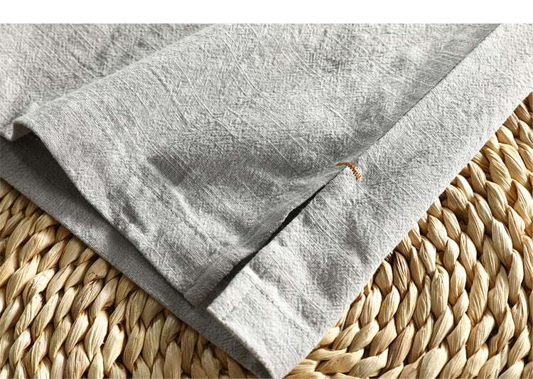 Spring And Summer Men's Linen Shirt Slim Pullover Short Sleeve Shirt Half Sleeve Retro Shirt Lonely Sail - globaltradeleader