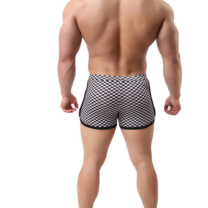 Black And White Plaid Men's Underwear Casual