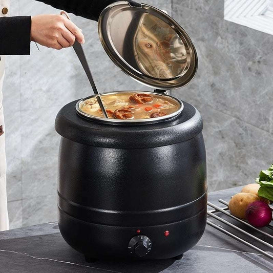 Stainless Steel Insulation Pot Porridge Bucket Hotel Soup Pot Electric Heating Soup Pot - globaltradeleader