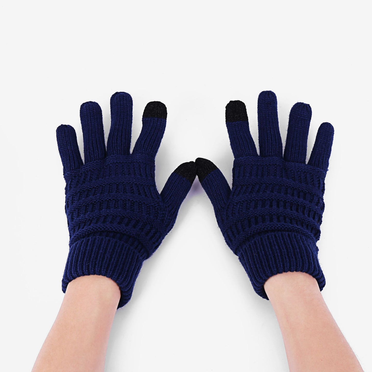 European And American Wool Knitted Turn-over Labeling Touch Screen Gloves - globaltradeleader