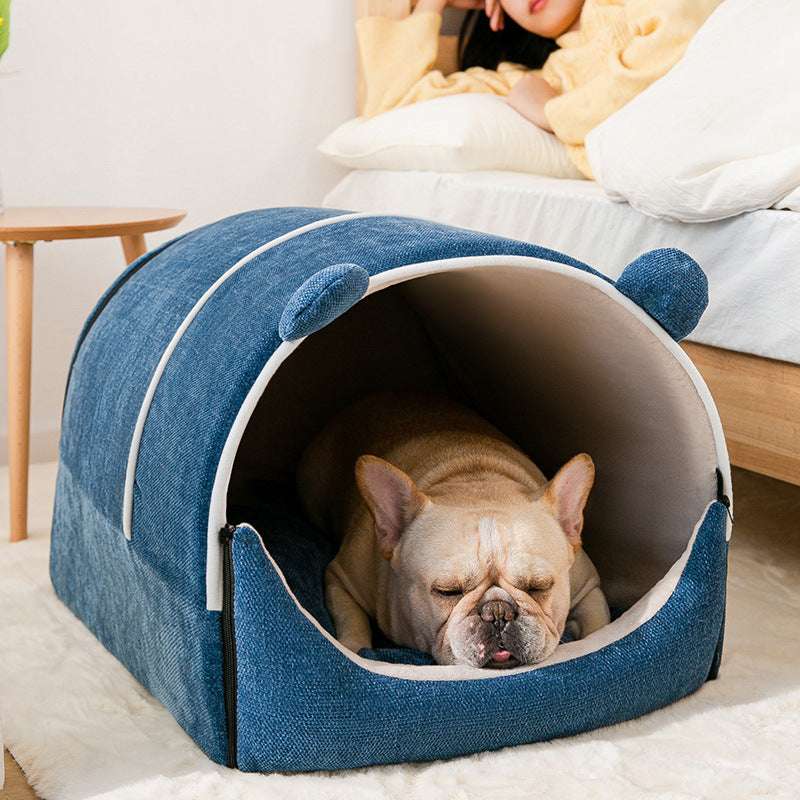 The Kennel Keeps Warm In Winter Removable And Washable House Type Enclosed