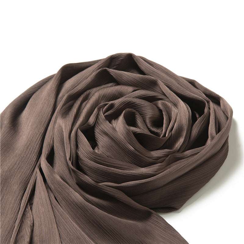 Solid Color Silk Scarf Basic All-matching