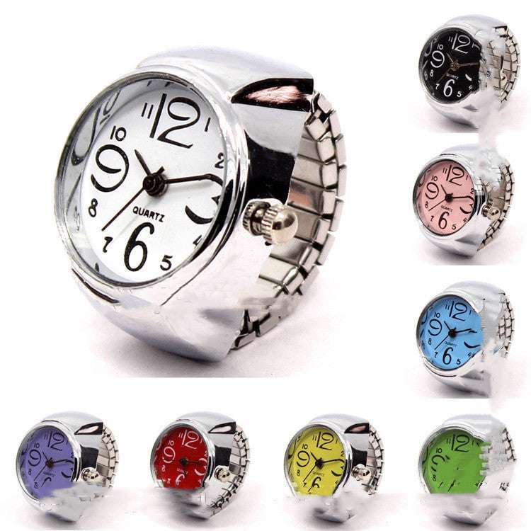 Personalized Men And Women Ring Watch Couple Ring Watch Korean Fashion Wholesale Alloy Silver Case Manufacturer Direct Wholesale - globaltradeleader