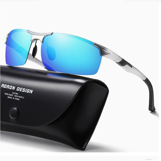 Polarized Photochromic Glasses Half-rim Sports Sunglasses Driving Night Vision Goggles Cycling Goggles