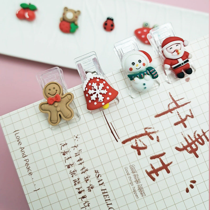 Christmas Cartoon Transparent Clip Sealing Clip