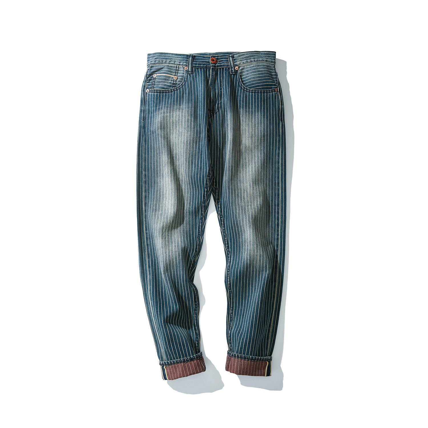 Men's Retro Loose Striped Jeans