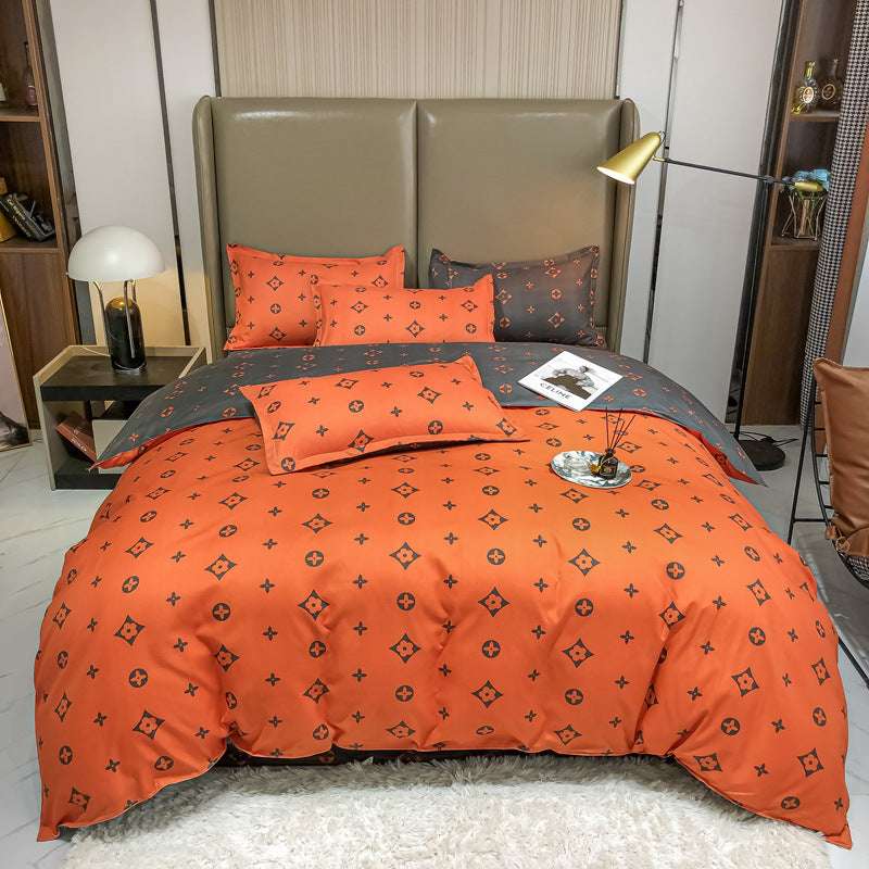 Cashmere Four-piece Brushed Quilt Cover Sheets - globaltradeleader