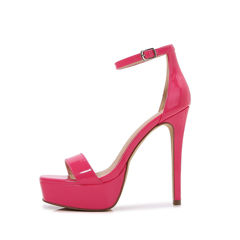 Square Toe Stiletto Heel High Heel Shoes With Bag Heel Fashion Sandals - globaltradeleader