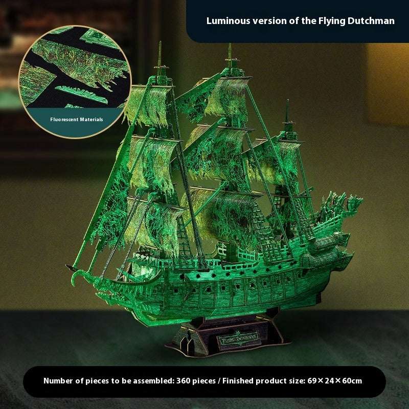 Puzzle Model Paper Tiedani Ship Model Hand-assembled Decoration Gift