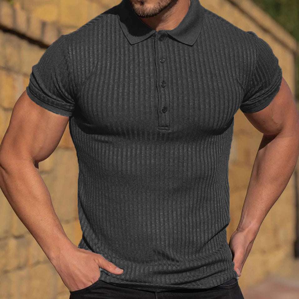 Elastic Fashion Vertical Short Sleeves