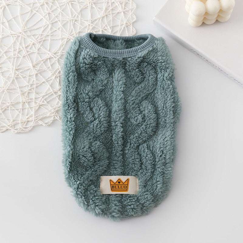 New Pet Clothes Dog Warm Cotton Vest Double Sided Fleece