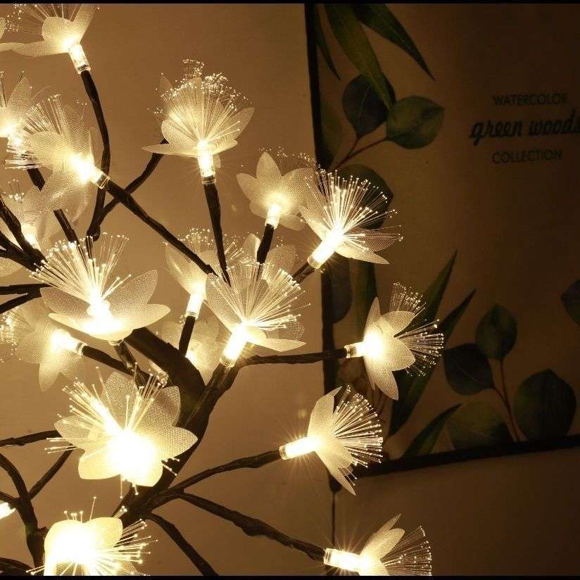 Cherry Blossom Voice-controlled Desk Lamp Room Atmosphere Bedroom - globaltradeleader