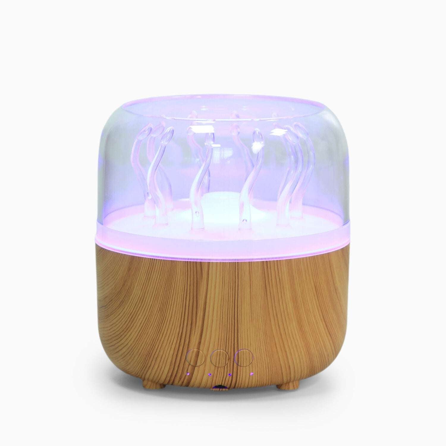Wood Grain Rotating Dynamic Spray Jellyfish Ambience Light - globaltradeleader