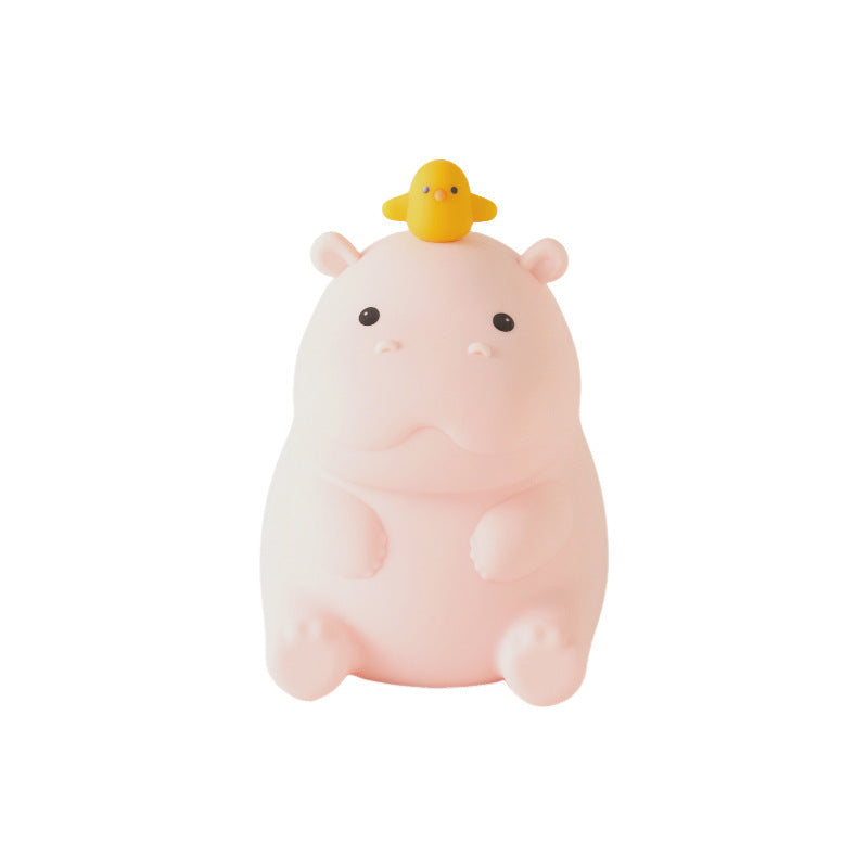 Creative Bedside Lamp USB Rechargeable Desktop Colorful Color Changing Atmosphere Silicone Pat Night Light - globaltradeleader