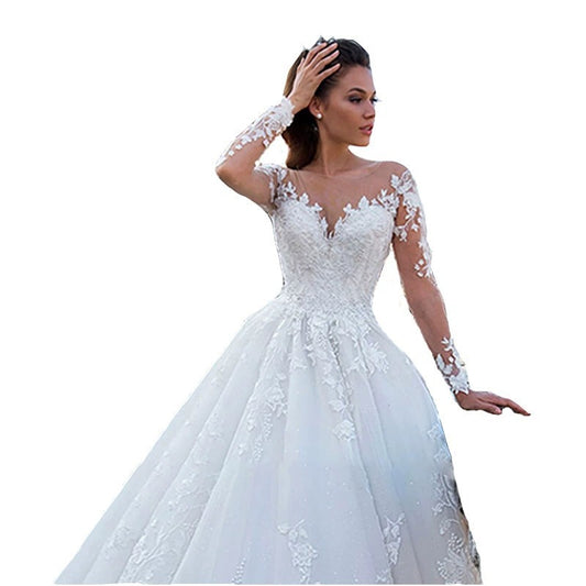 Retro Thin V-neck Long Sleeve Dress - globaltradeleader