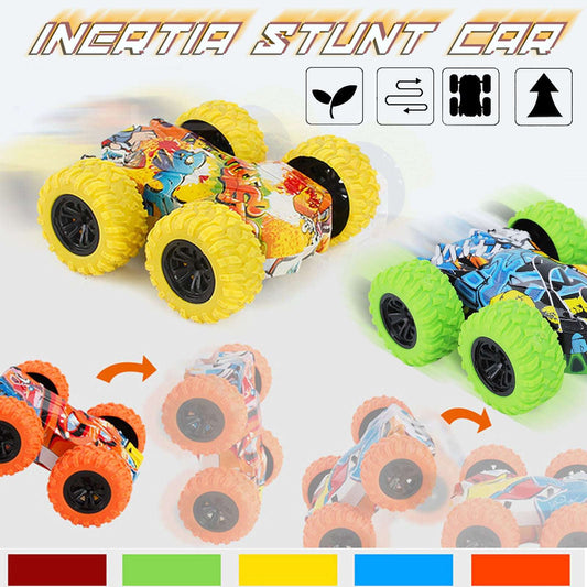 Climbing Bucket Double-sided Dual Inertia Car Four-wheel Drive Off-road Graffiti Car 360 Rotating Swing Model Boys Kids Toy