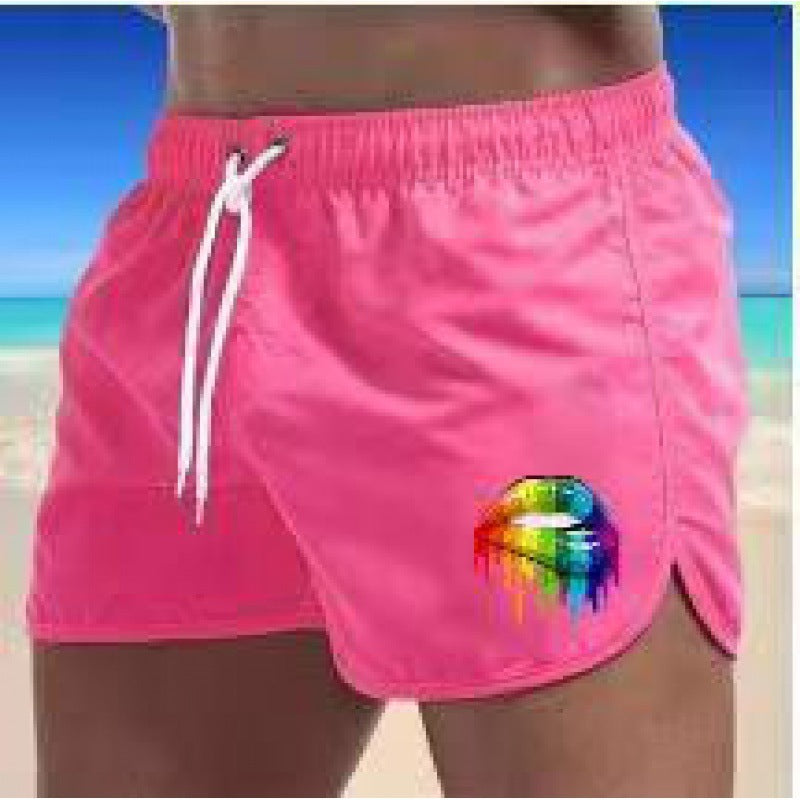 Hawaiian Letter Beach Split Shorts - globaltradeleader