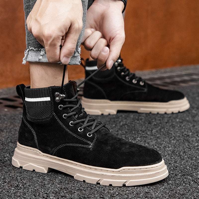 Fashion Street Mid-top Trend Men's Shoes - globaltradeleader