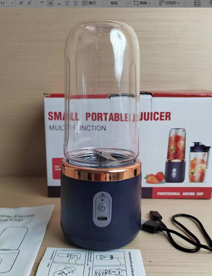 6blade Portable Blender Mini Juicer Cup Extractor Smoothie USB Charging Fruit Squeezer Blender Food Mixer Ice Crusher Portable Juicer Machine - globaltradeleader
