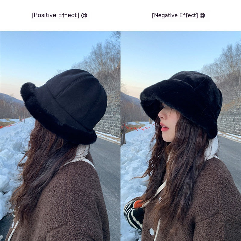 Autumn And Winter Women's Warm Thickened Earflaps Hat