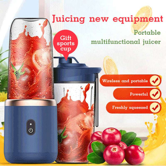 6blade Portable Blender Mini Juicer Cup Extractor Smoothie USB Charging Fruit Squeezer Blender Food Mixer Ice Crusher Portable Juicer Machine - globaltradeleader