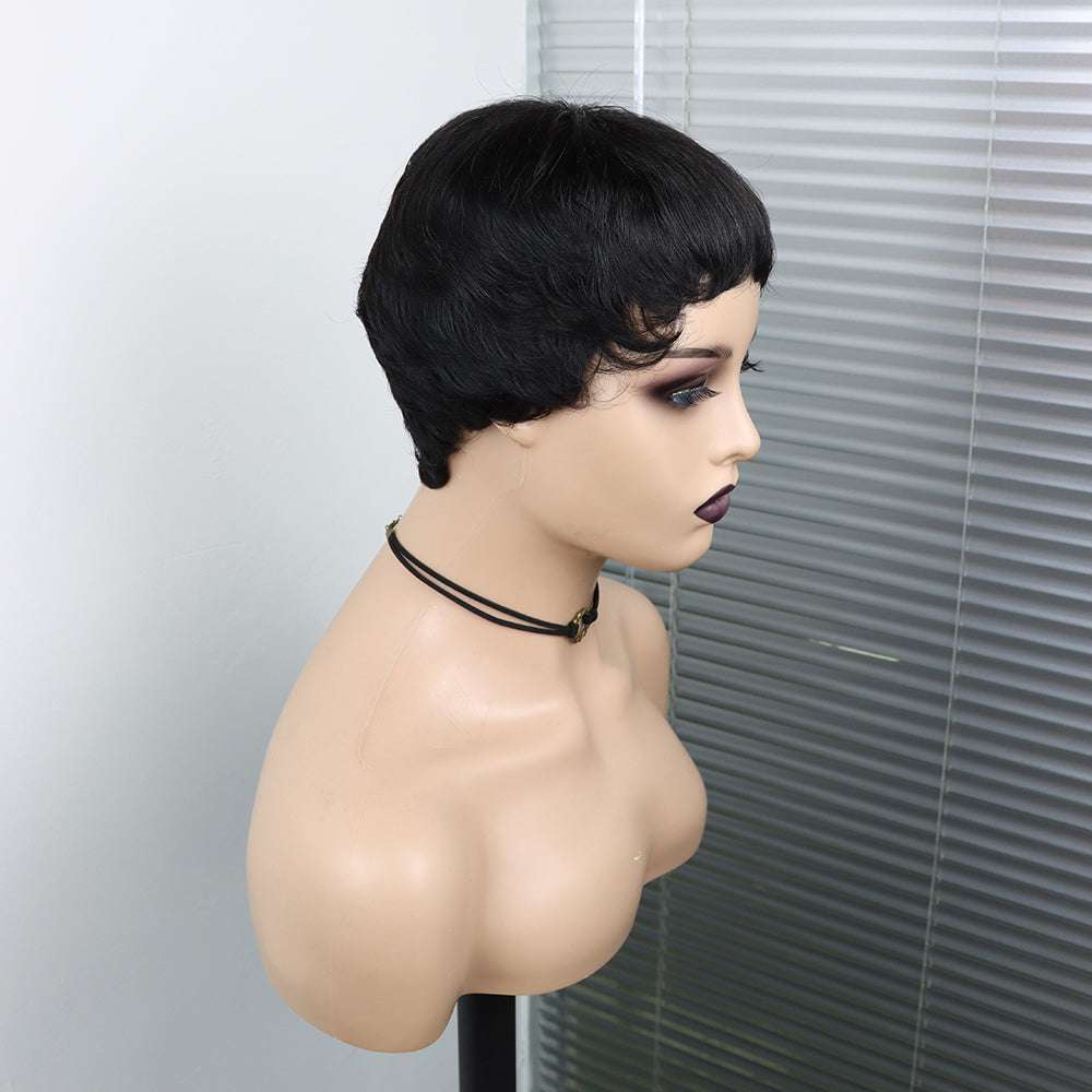 Women's Short Black Curly Hair Cover