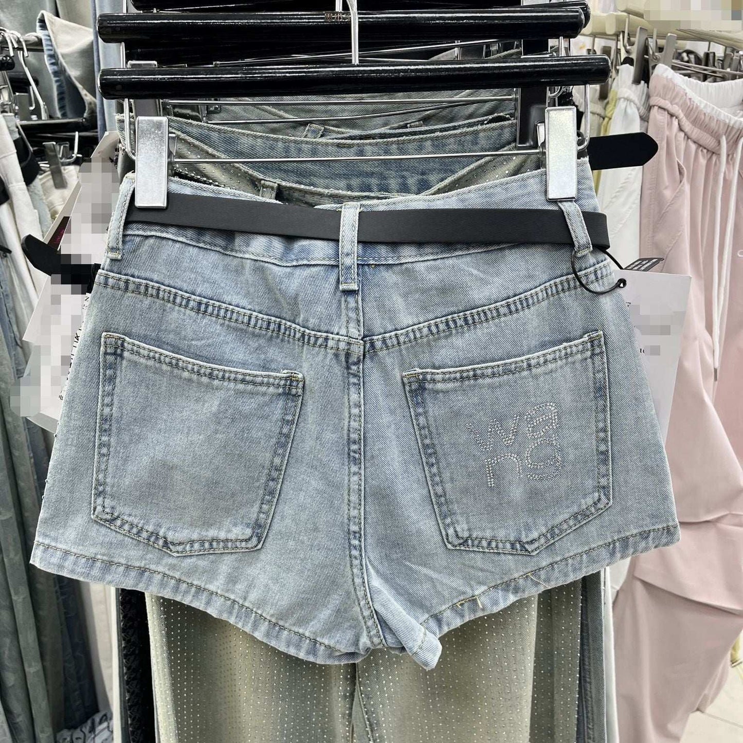 Full Diamond Starry Sky Denim Culotte Female Summer Mature Girl Style Ins - globaltradeleader