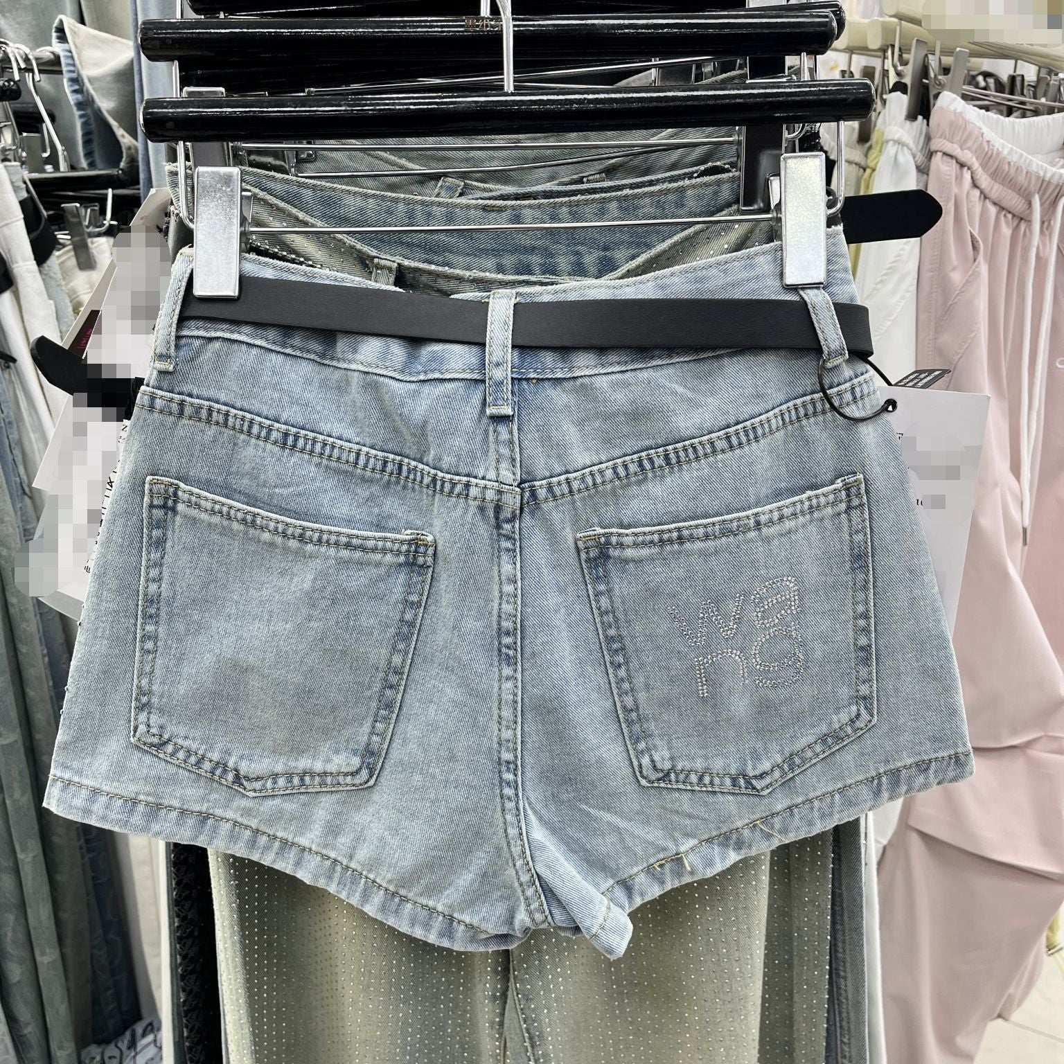 Full Diamond Starry Sky Denim Culotte Female Summer Mature Girl Style Ins - globaltradeleader