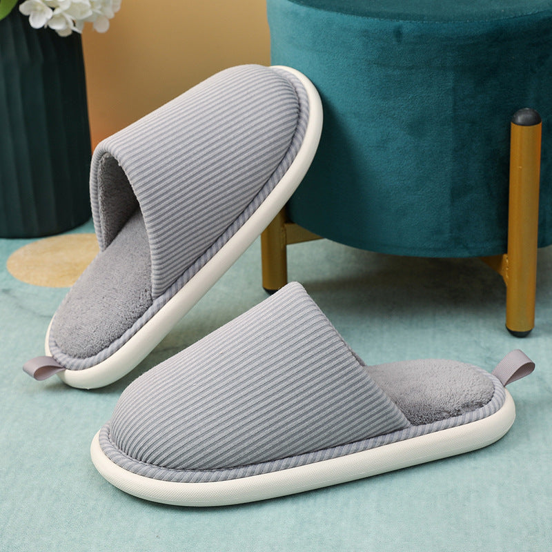 Winter House Slippers Eva Sole Anti-slip Soft Furry Plush Slippers Women's Footwear Floor Shoes