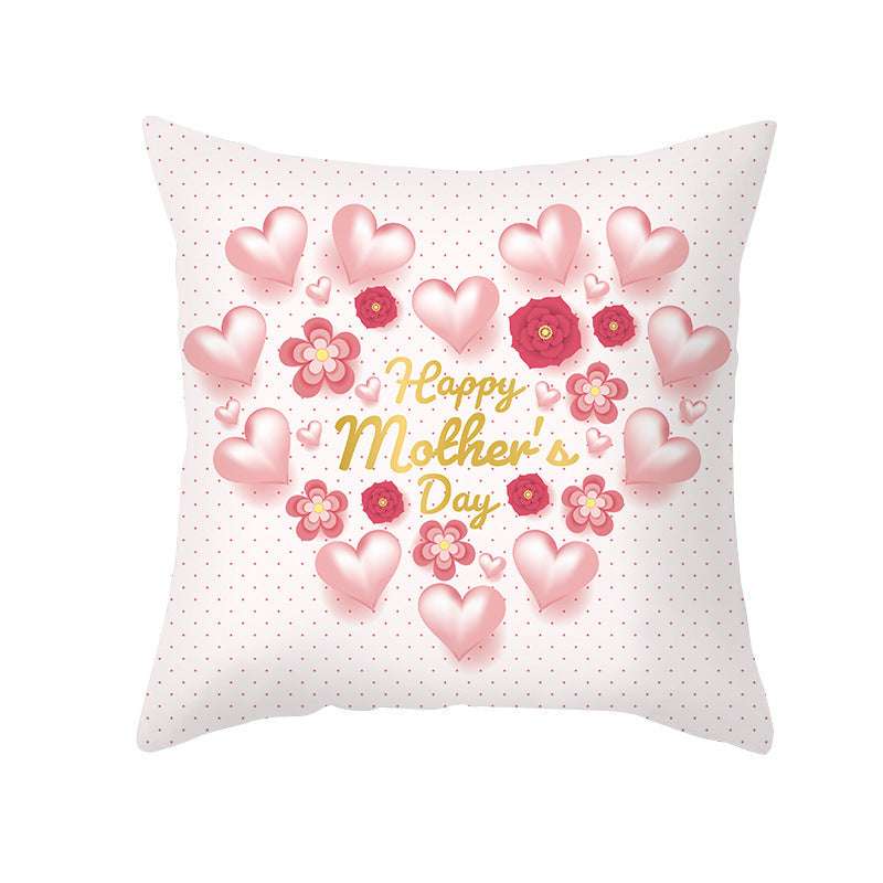 Nordic Mother's Day Pillowcase Peach Skin