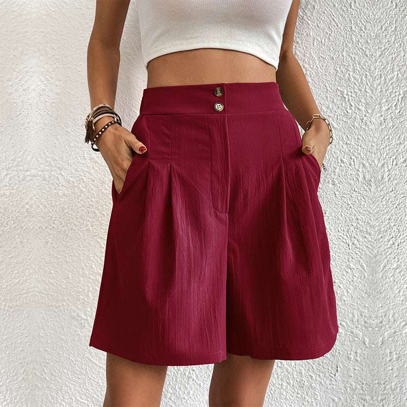 Summer New Loose Pants Casual Women's High Waist Wide Leg Shorts - globaltradeleader
