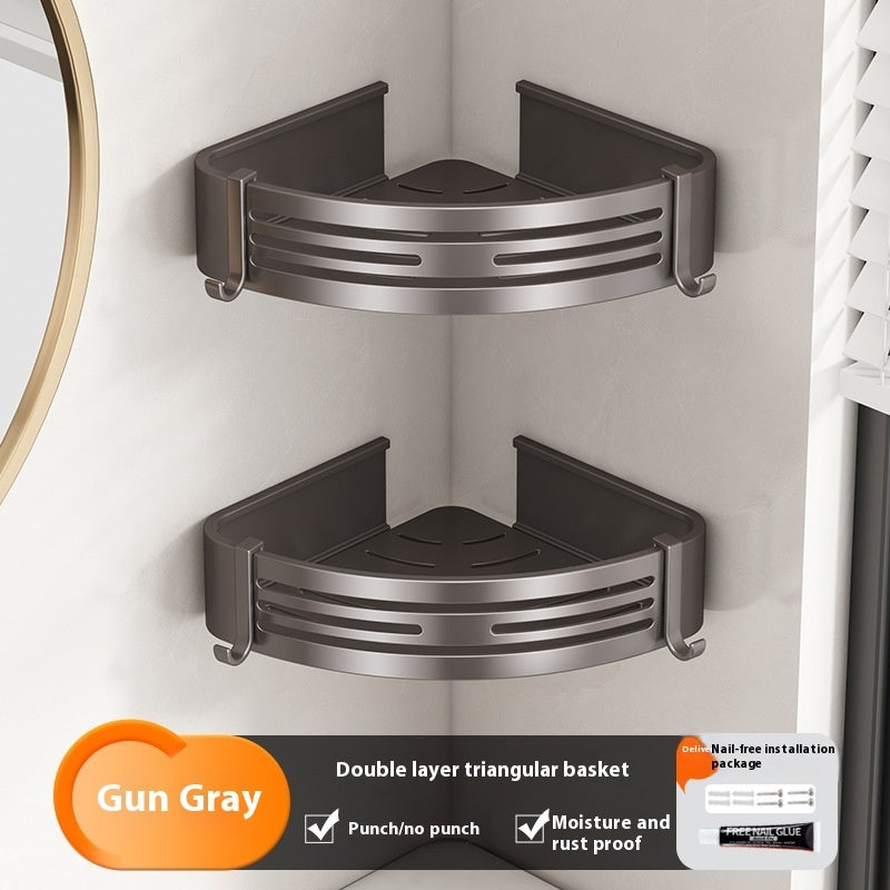 Gun Gray Towel Rack Bathroom Punch-free Bathroom Rack - globaltradeleader