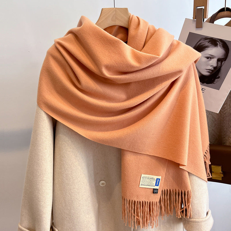 High-end Versatile Shawl Warm Thickened Scarf Dual-purpose