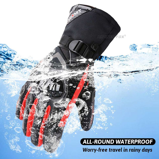 Winter Motorcycle Riding Touch Screen Waterproof Warm Electric Car Long Windproof Gloves - globaltradeleader