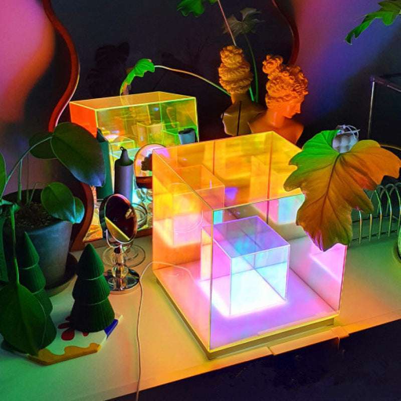 E-sports Room Desktop Sense Magic Cube Triangle Small Night Lamp - globaltradeleader