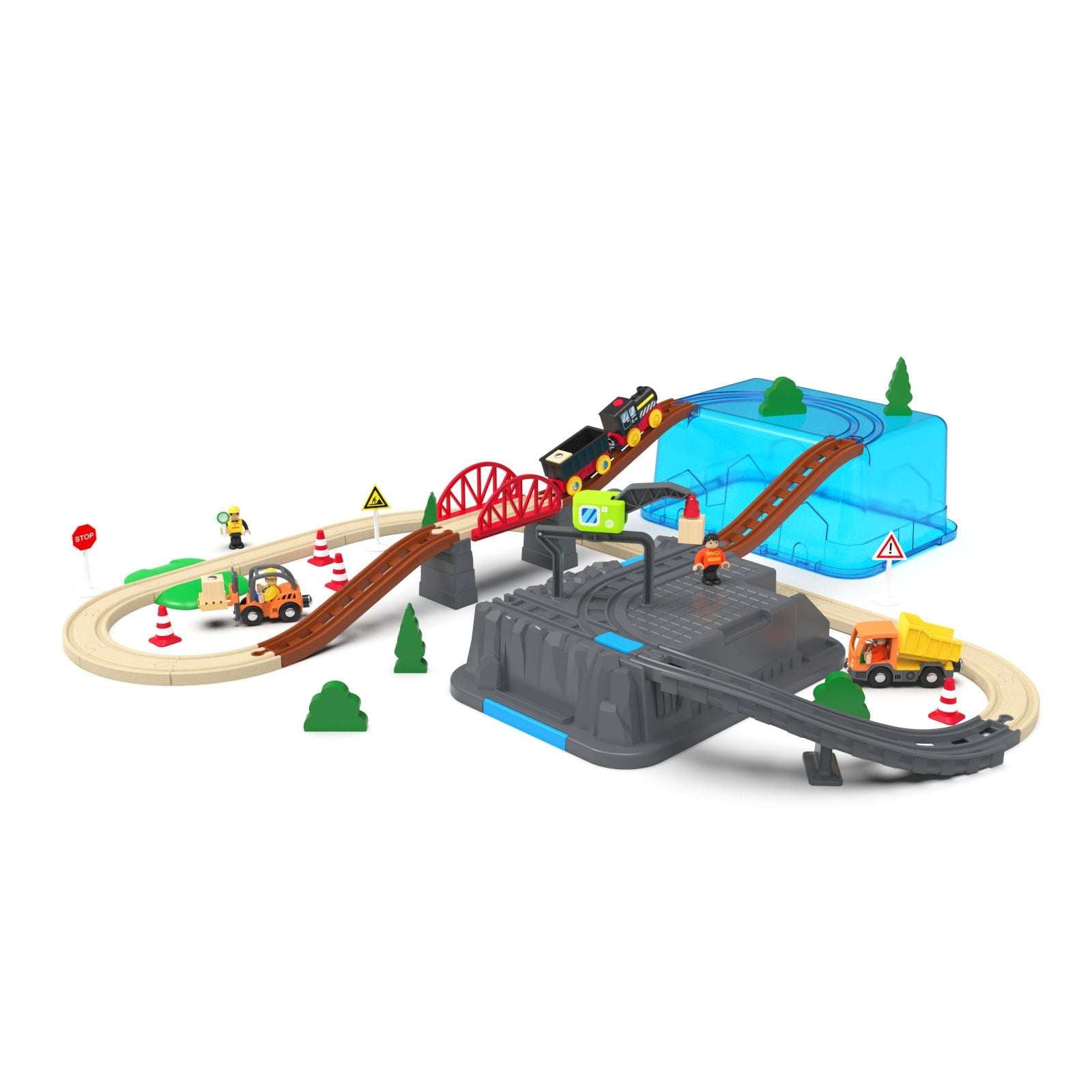 Wooden Track Train With Storage Box Toys - globaltradeleader