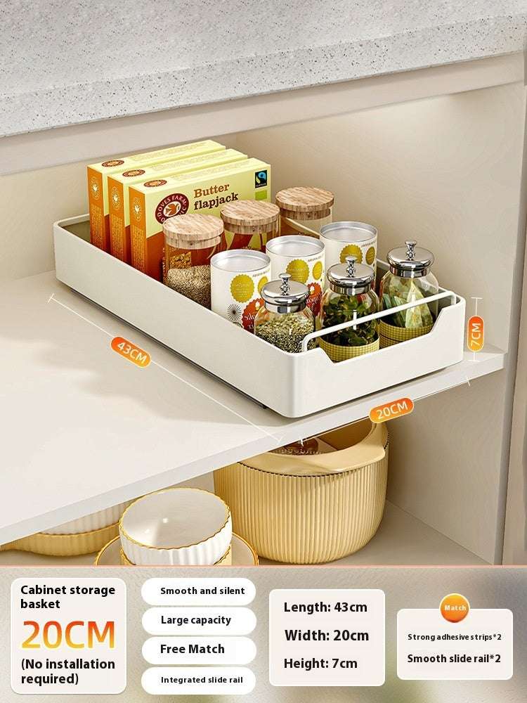 Pull-out Cookware Storage Rack Tableware Finishing Box - globaltradeleader