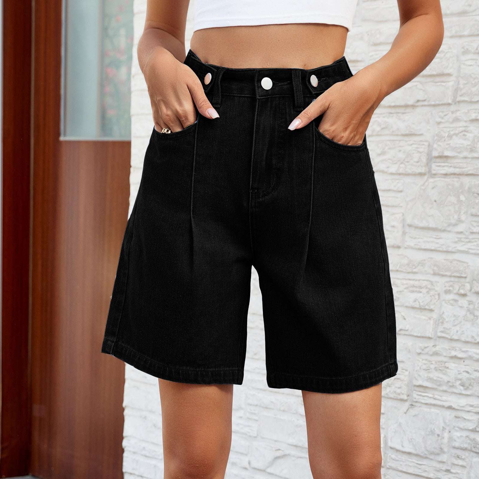 Denim Shorts With Waist Adjustable Design Fashion Summer Pants For Women - globaltradeleader