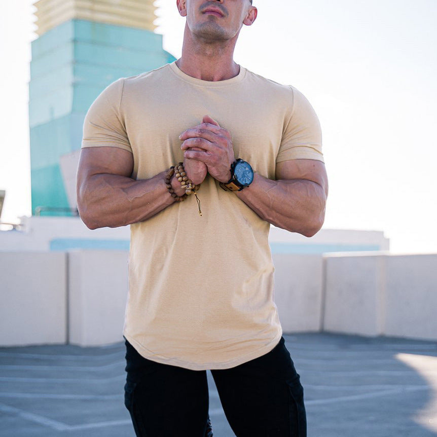 Summer New Slim Fit Men's Sports Fitness T-shirt - globaltradeleader