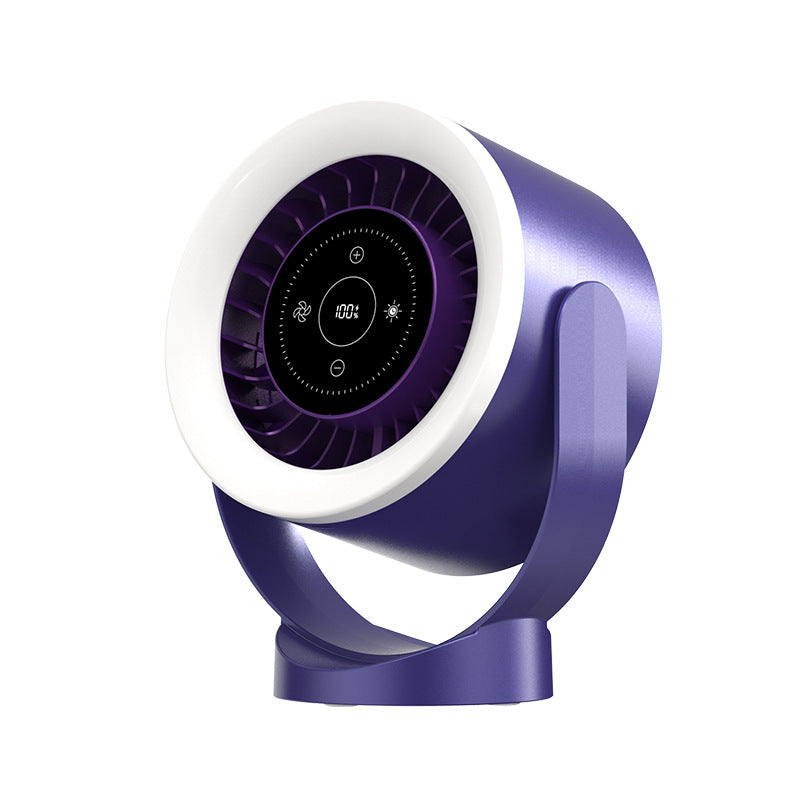 Desktop Adjustable Fan Light Rechargeable Wall Mount Table Fan Light Led Display Air Circulation Cooling USB Table Fan Light - globaltradeleader