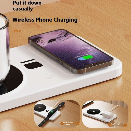 Multifunctional Home Smart Thermal Cup Pad Wireless Charging Heating Base - globaltradeleader