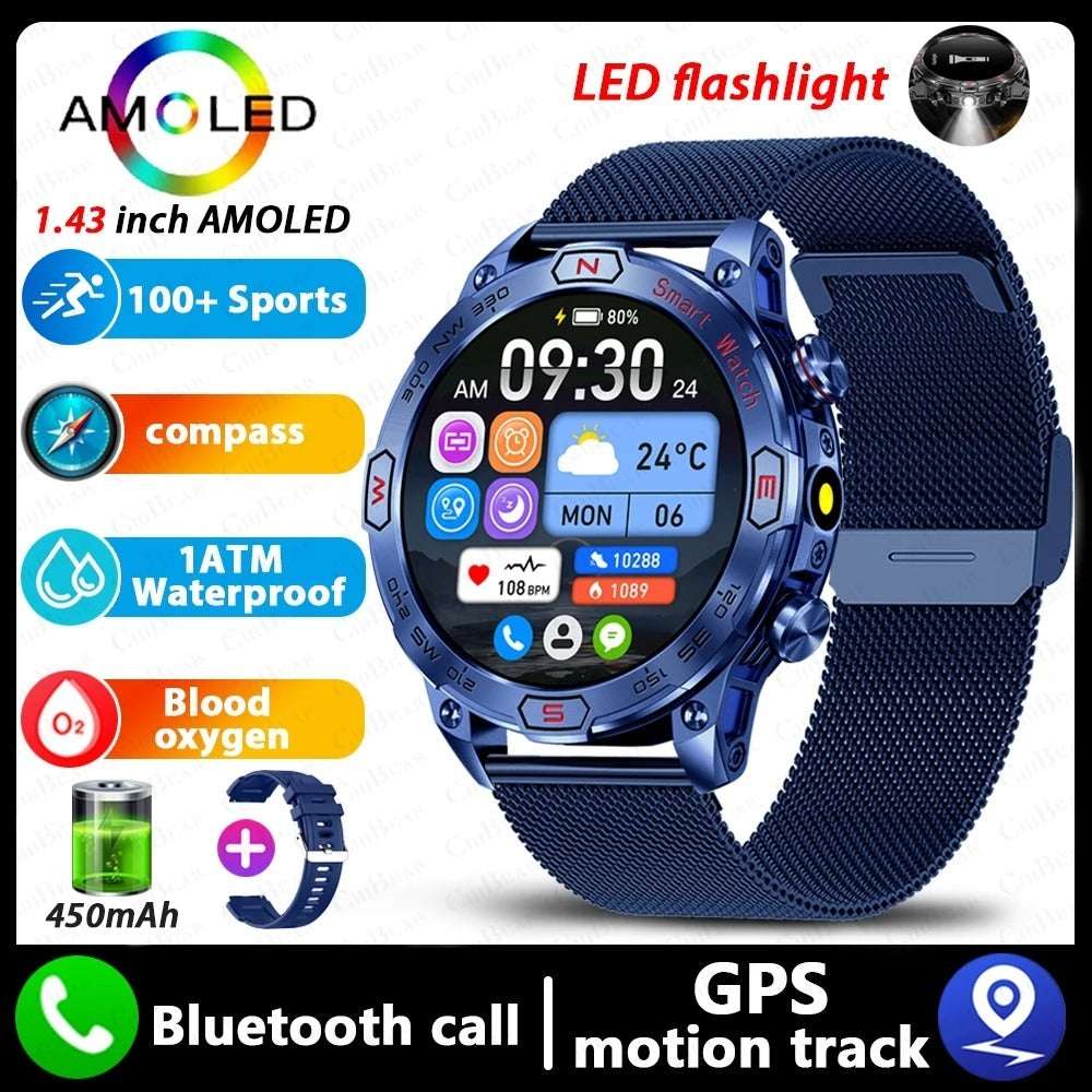 Smart Watch HD AMLOED Screen Bluetooth Calling Sports Watch - globaltradeleader