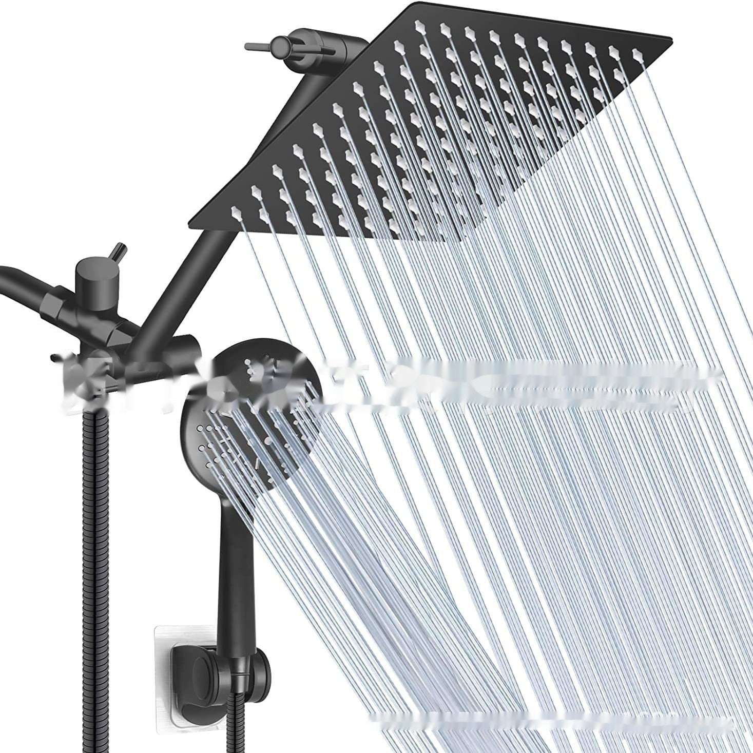 3-function Handheld Nozzle Elegant Black Shower Head Suit - globaltradeleader