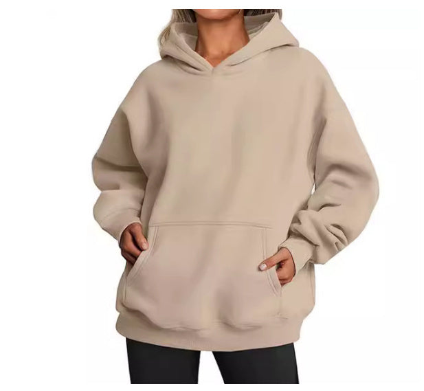 Women's Hoodies With Pockets Fashion Solid Sweatshirt Oversized Hooded Sweater Womens Clothing - globaltradeleader