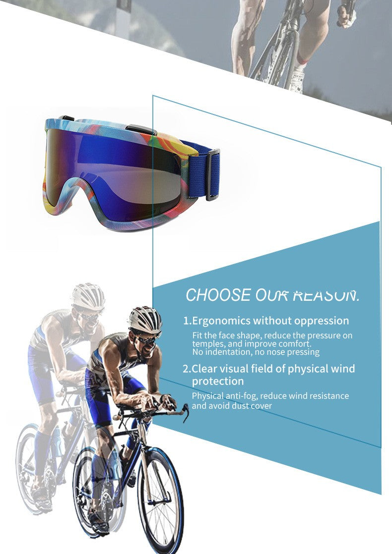 Large-frame Sand-proof Colorful Polarized Sports Glasses