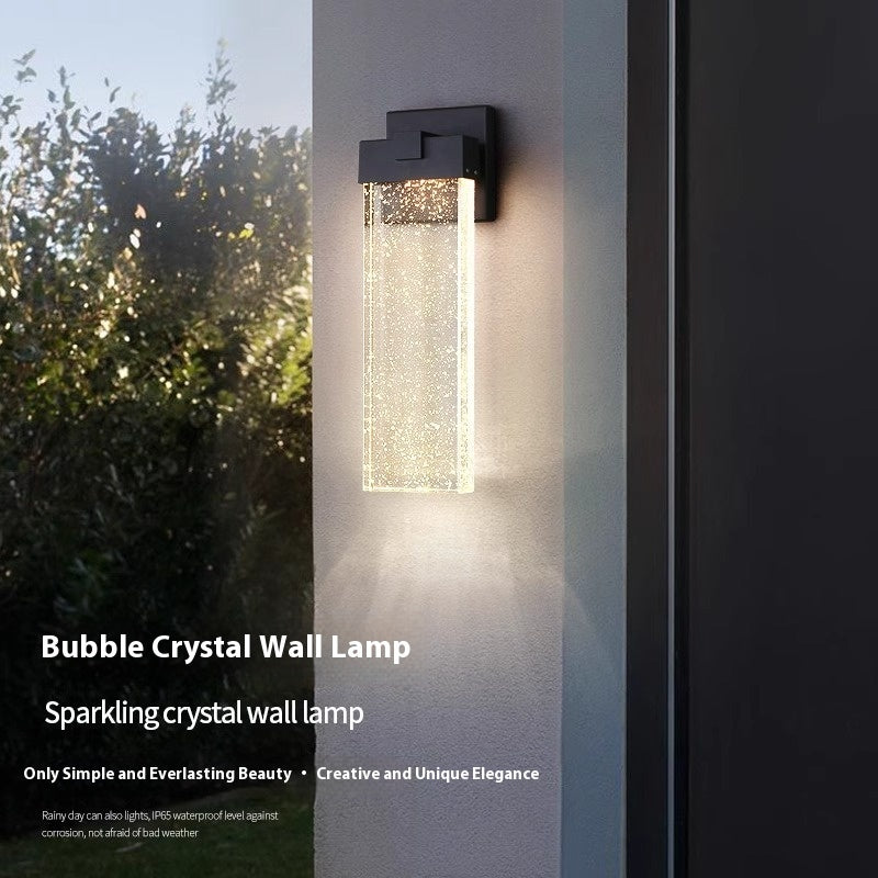 Black Outdoor Simplicity Courtyard LED Wall Lamp - globaltradeleader