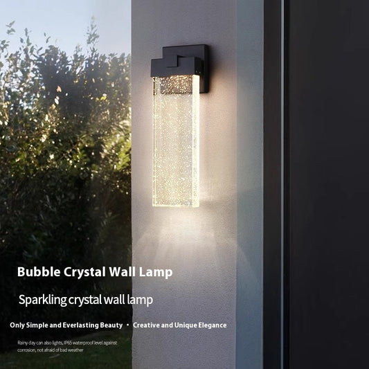 Black Outdoor Simplicity Courtyard LED Wall Lamp - globaltradeleader