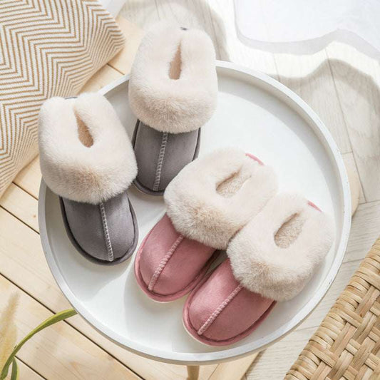 Household Plush Slippers Women Cotton Shoes For Autumn And Winter - globaltradeleader